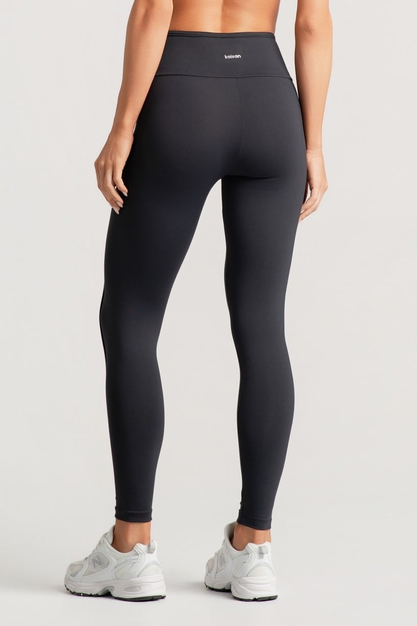 Conjunto Preto Vivo e Viés na Cintura (Legging+Top)