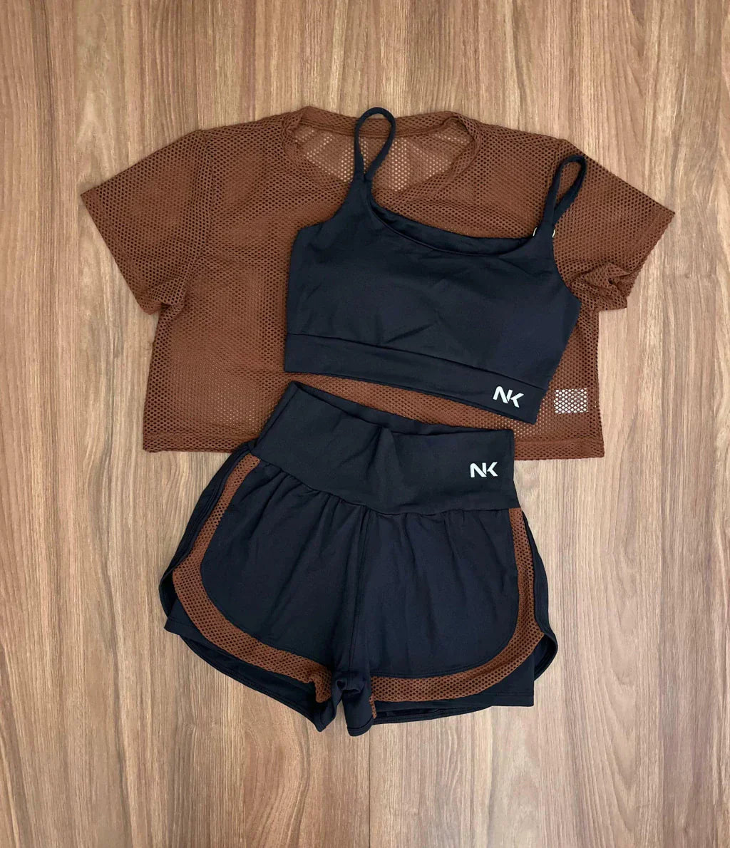 Conjunto 3 Peças Short Duplo