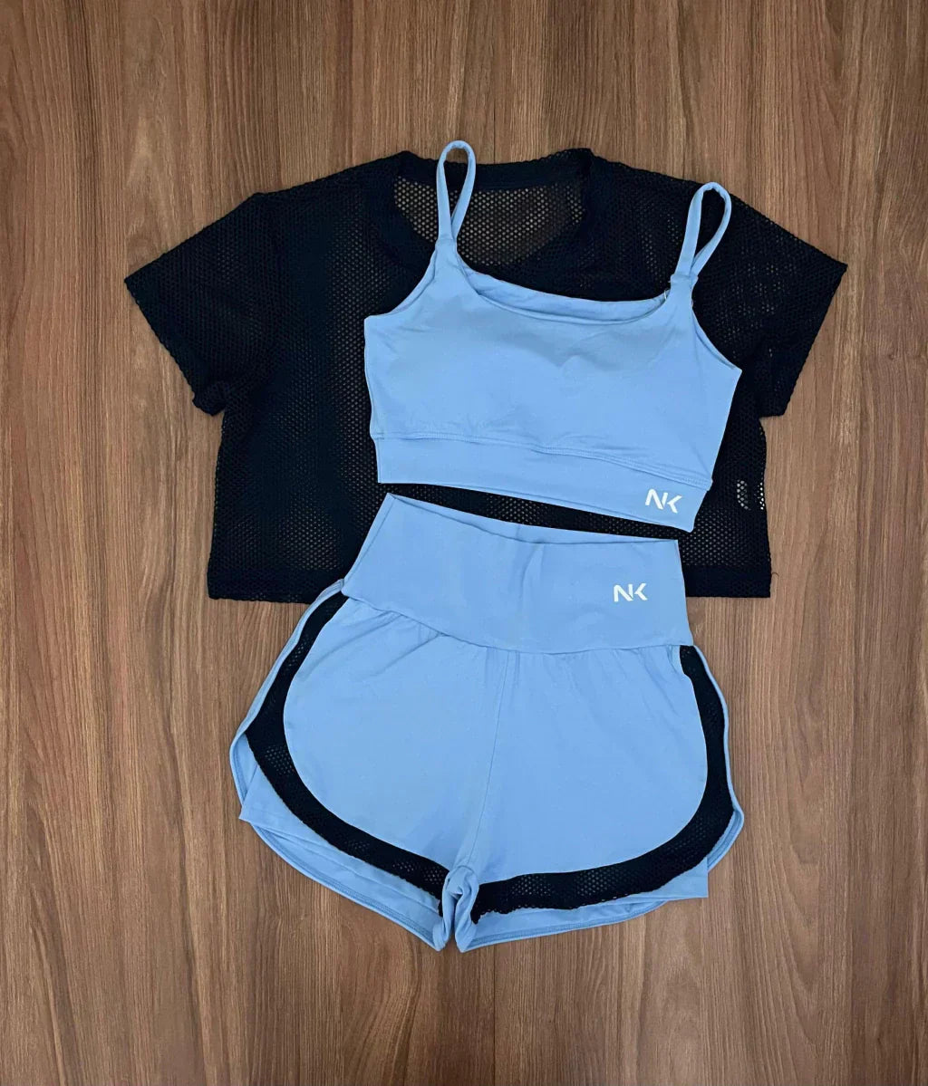 Conjunto 3 Peças Short Duplo